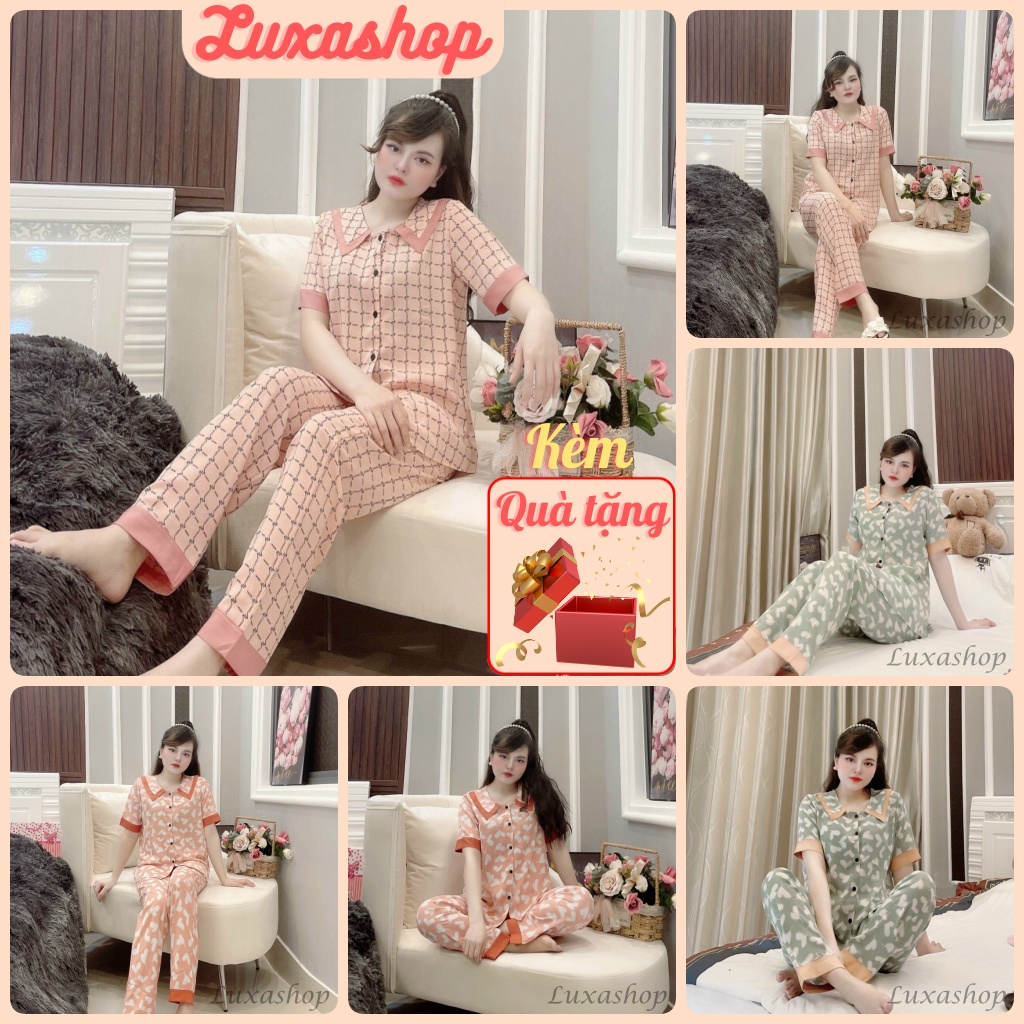 Đồ Ngủ Nữ, Set Đồ Bộ Pijama Đùi Tay Ngắn Lụa Satin Cao Cấp Chất Vải Mát Mềm Rũ Freesize 40<60kg TN10