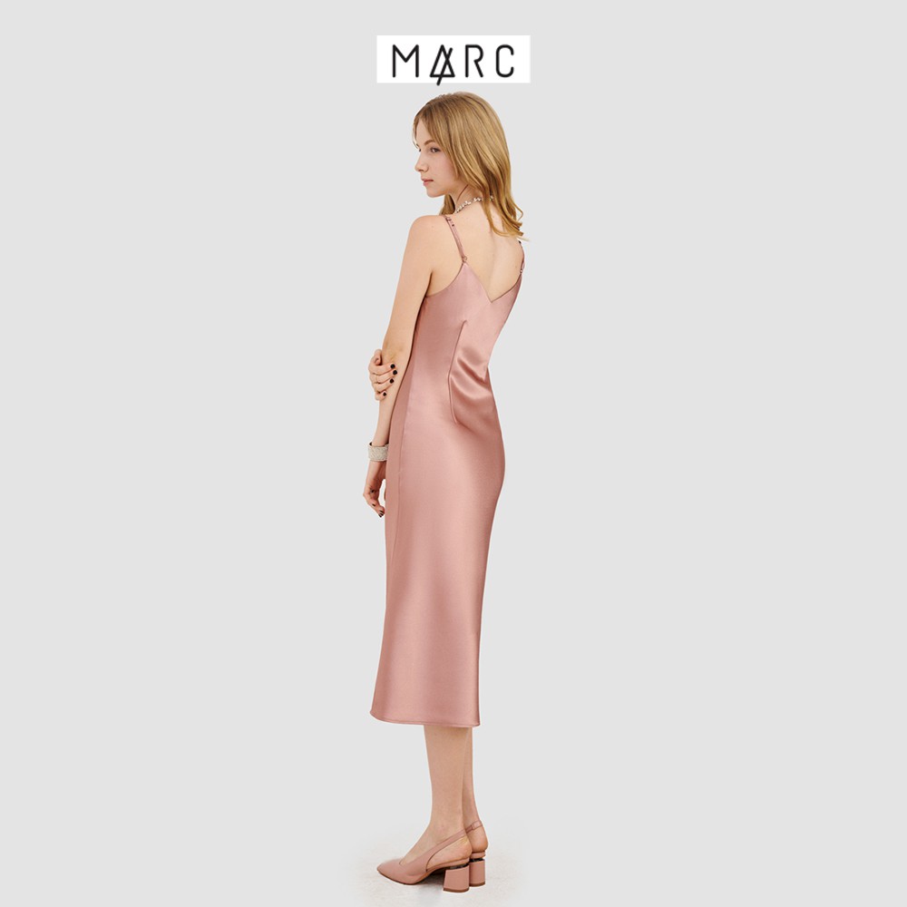 [Mã FAMALLT5 giảm 15% đơn 150k] Đầm nữ 2 dây slip dress satin - MARC FASHION