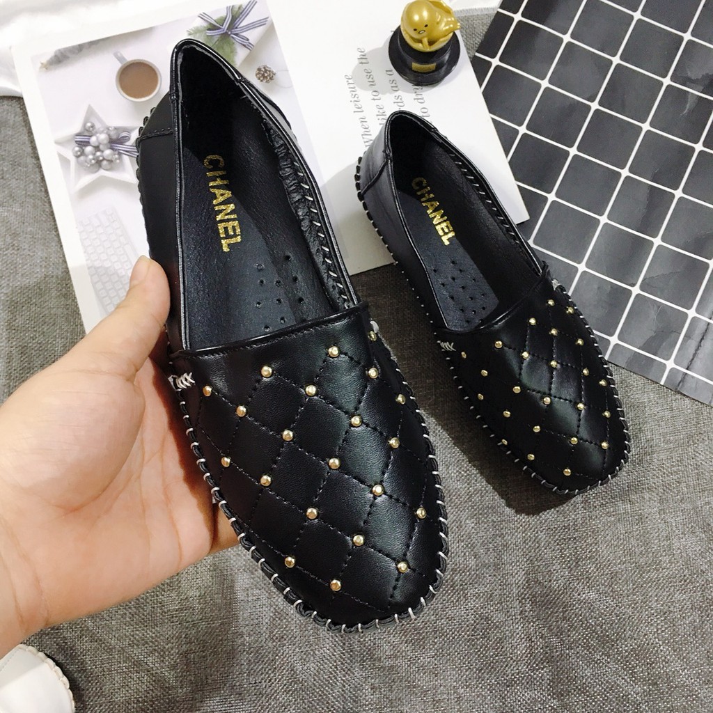 [KÈM ẢNH THẬT] GIÀY SLIP ON ĐẾ MỀM DẺO ĐINH TÁN HOT THẬT