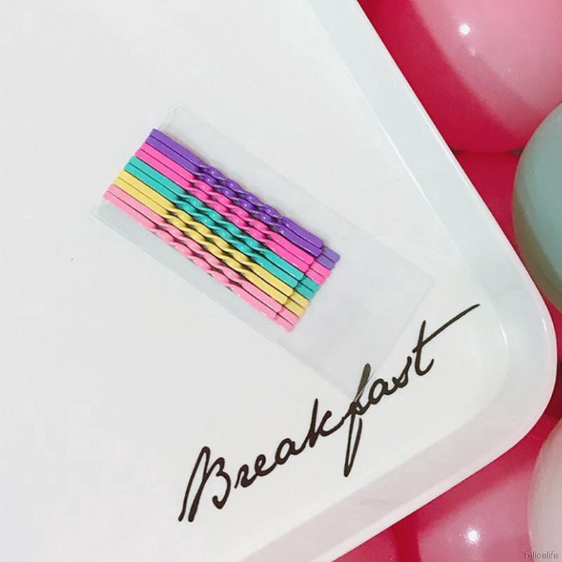 Set 10 kẹp tóc dạng hình học nhiều màu sắc phong cách Hàn Quốc xinh xắn