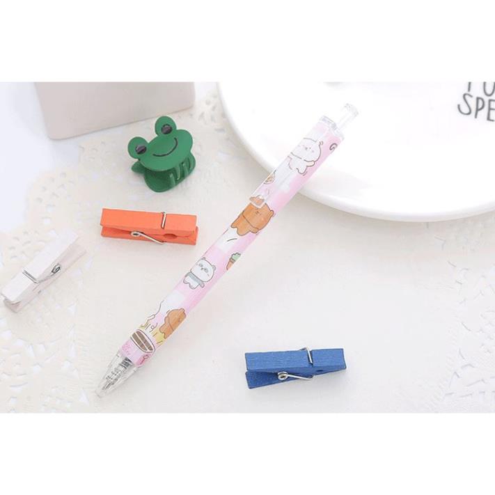 Bút Gel Bấm Thỏ Đáng Yêu Mực Đen 0,5mm Dễ Thương H201