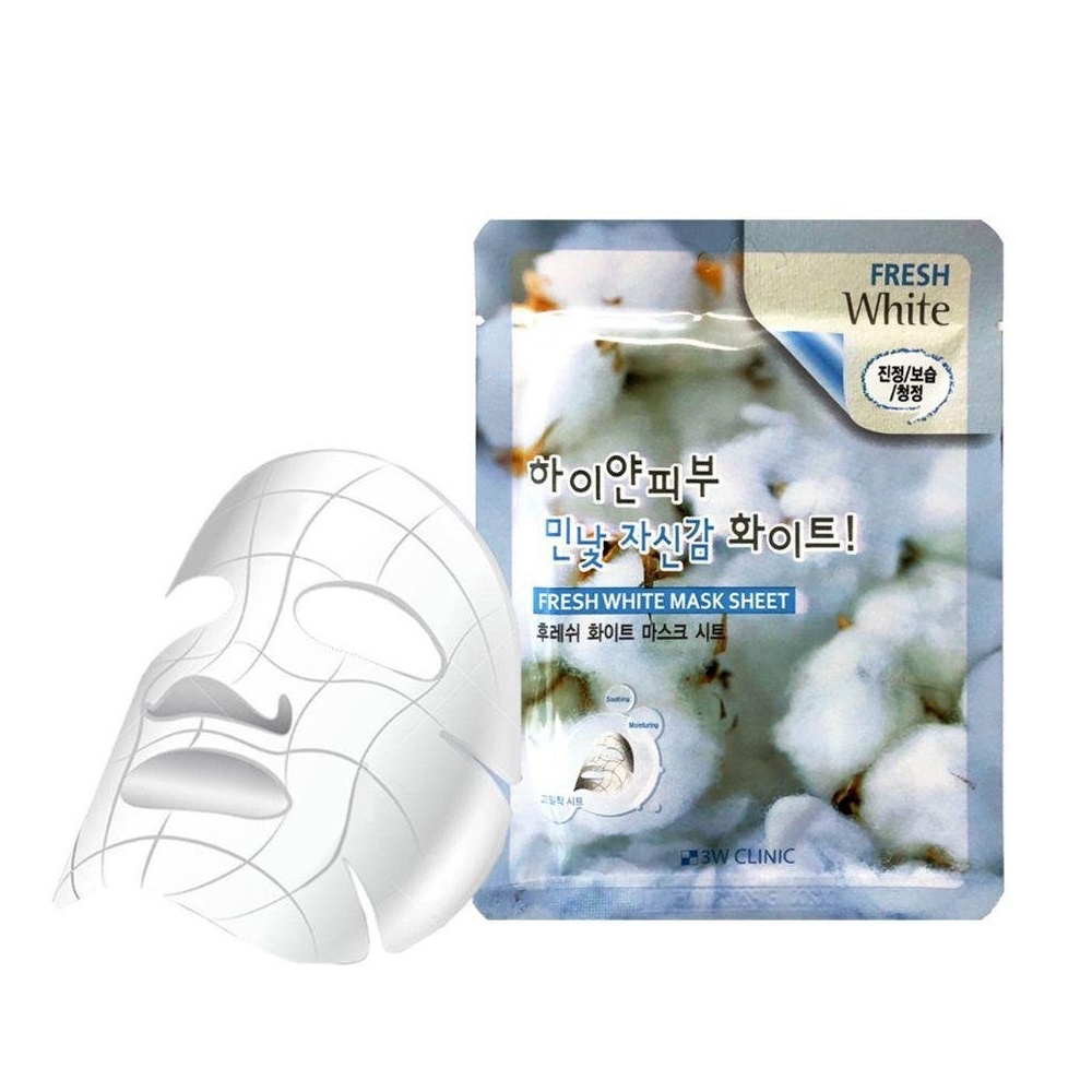 Mặt nạ cấp ẩm, dưỡng da trắng sáng 3W Clinic Fresh Mask Sheet 23ml