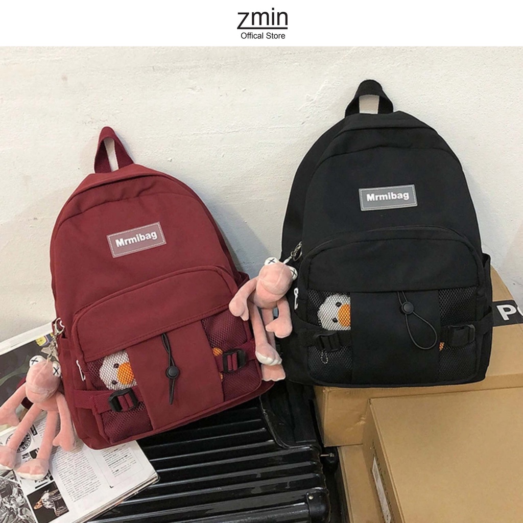 Balo thời trang đi học Zmin, chống thấm nước vừa laptop 14inch,A4-Z027