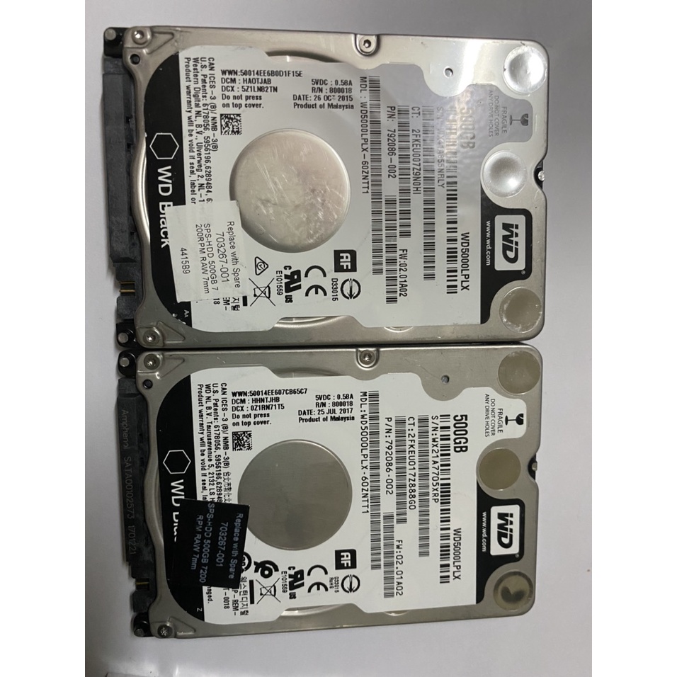 HDD WD Black 500GB 2.5 inch SATA III 7200RPM WD5000LPLX ĐÃ TEST OK - Hỗ Trợ cài win theo yêu cầu