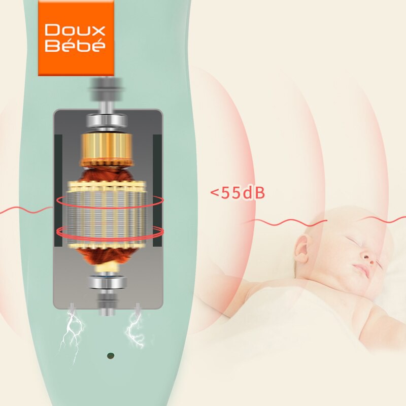 [Haobaby Shop] Tông đơ cắt tóc cho bé DOUX BÉBÉ, bản thường, có hút tóc, có chống nước, Trimmer, Misuta