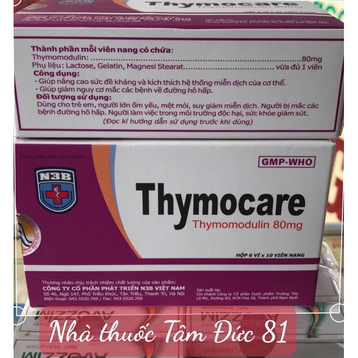 Thumocare Tăng cường hệ miễn dịch hộp 30 viên