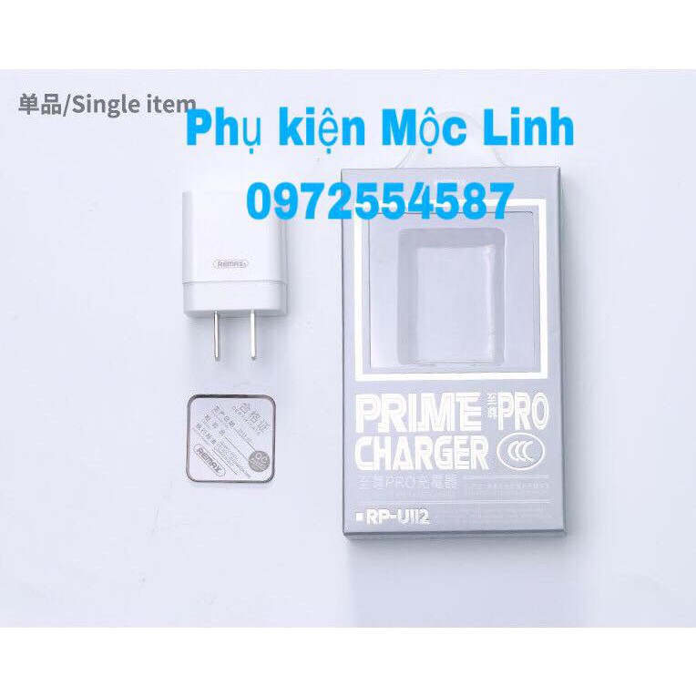 🍬 CỦ SẠC REMAX RP-U112 ✓ 1 CỔNG USB - Hỗ Trợ Sạc iPhone/Android 5V/1A