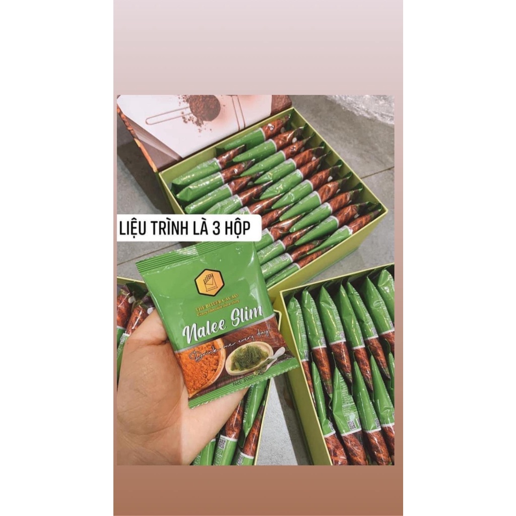 Cacao Nalee Slim ( Mẫu mới Hộp 20 gói có rong nho)