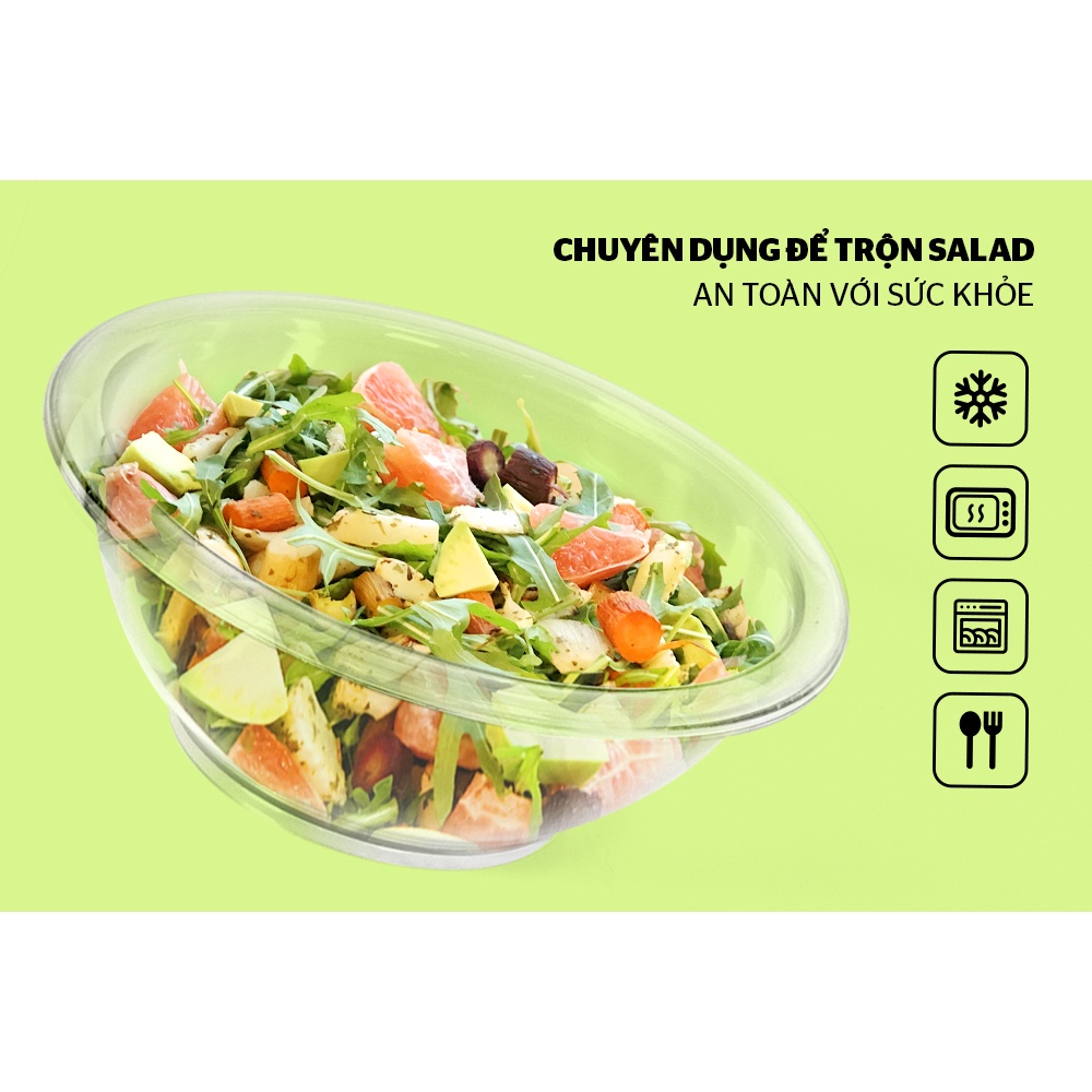 Bát trộn salad Sunhouse BioZone KB-MI1800S, Dun tích 1800ml