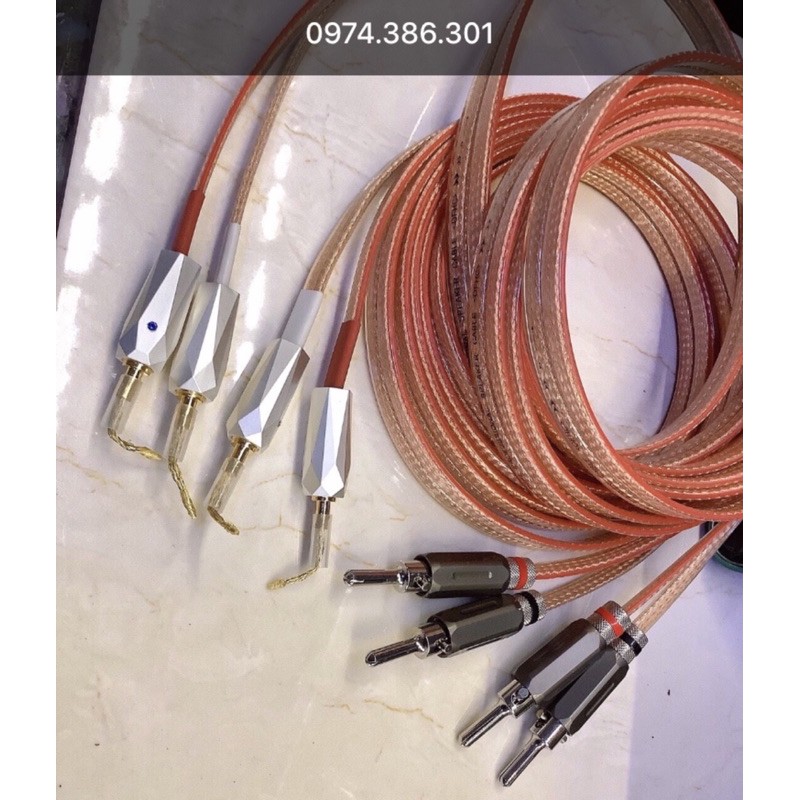 cặp 5m 2 vế dây loa cao cấp đã Diy hoàn thiện