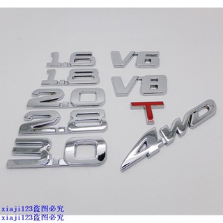 Miếng Dán Logo 4Wd V6V8 2.4 2.8 3.0T Bằng Kim Loại Trang Trí Xe Hơi