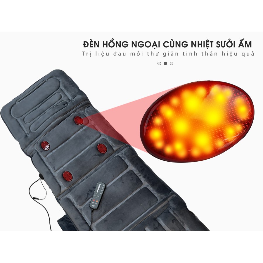 Nệm Massage Toàn Thân nhiệt và hồng ngoại OKACHI JP-M799