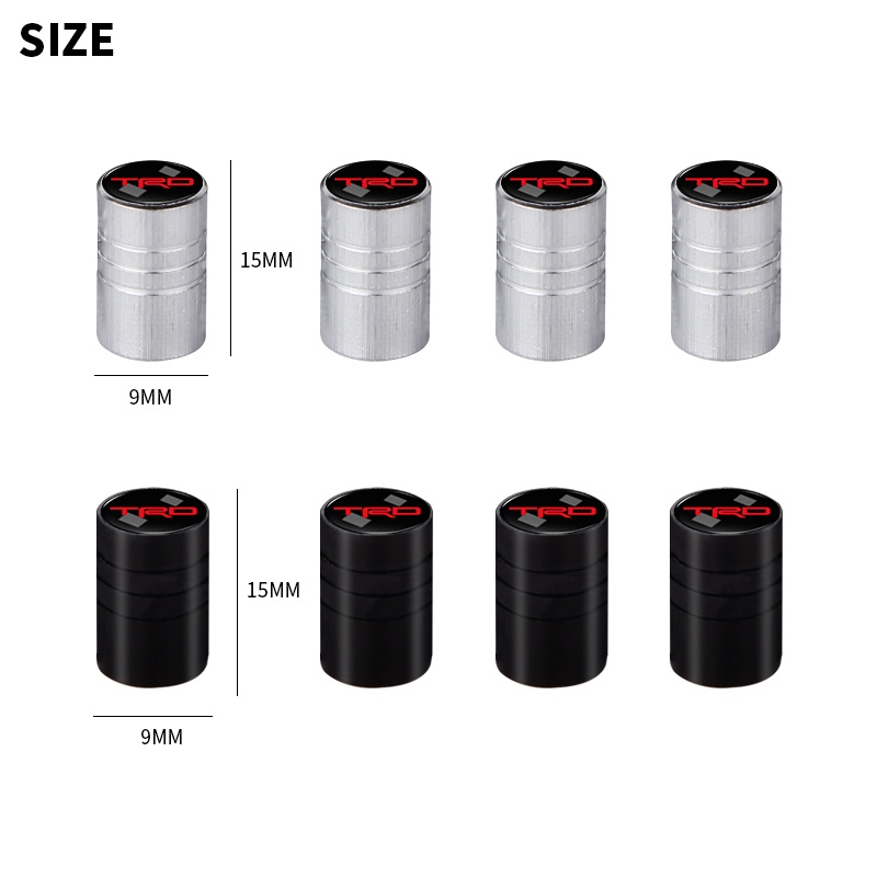 Set 4 Nắp Đậy Lốp Xe Hơi Toyota TRD Hilux Prado Corolla Camry Tacoma Yaris RAV4 Tundra Chất Lượng Cao