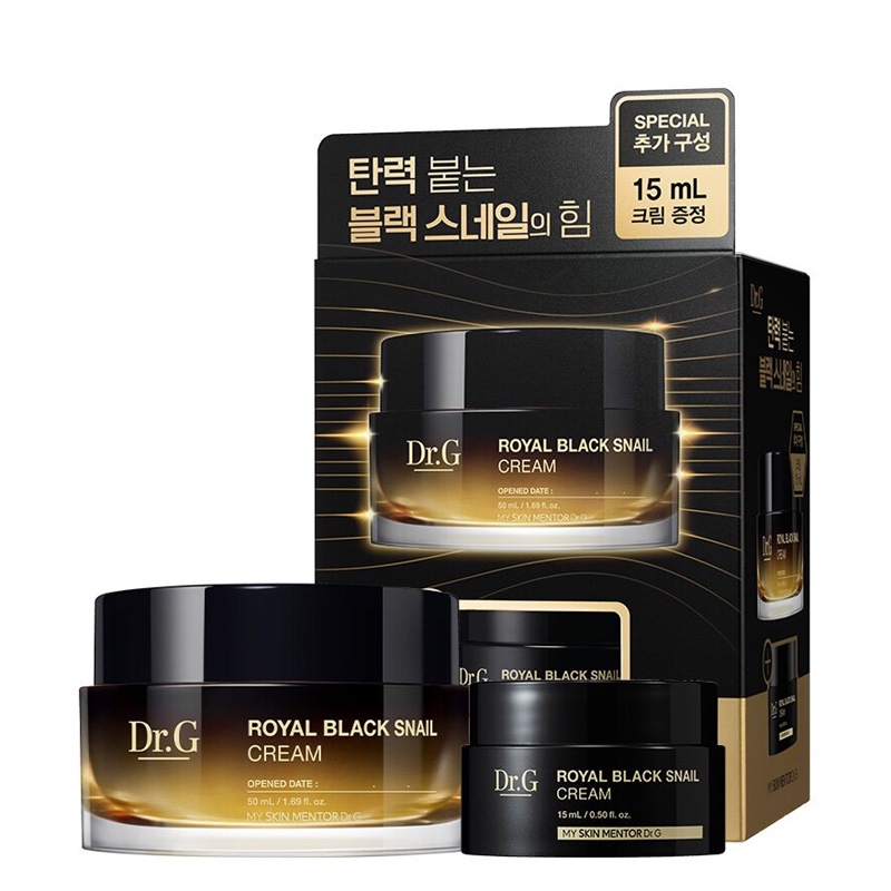 Kem dưỡng ẩm ốc sên đen Dr.G Royal Black Snail Cream 50mL + 15mL