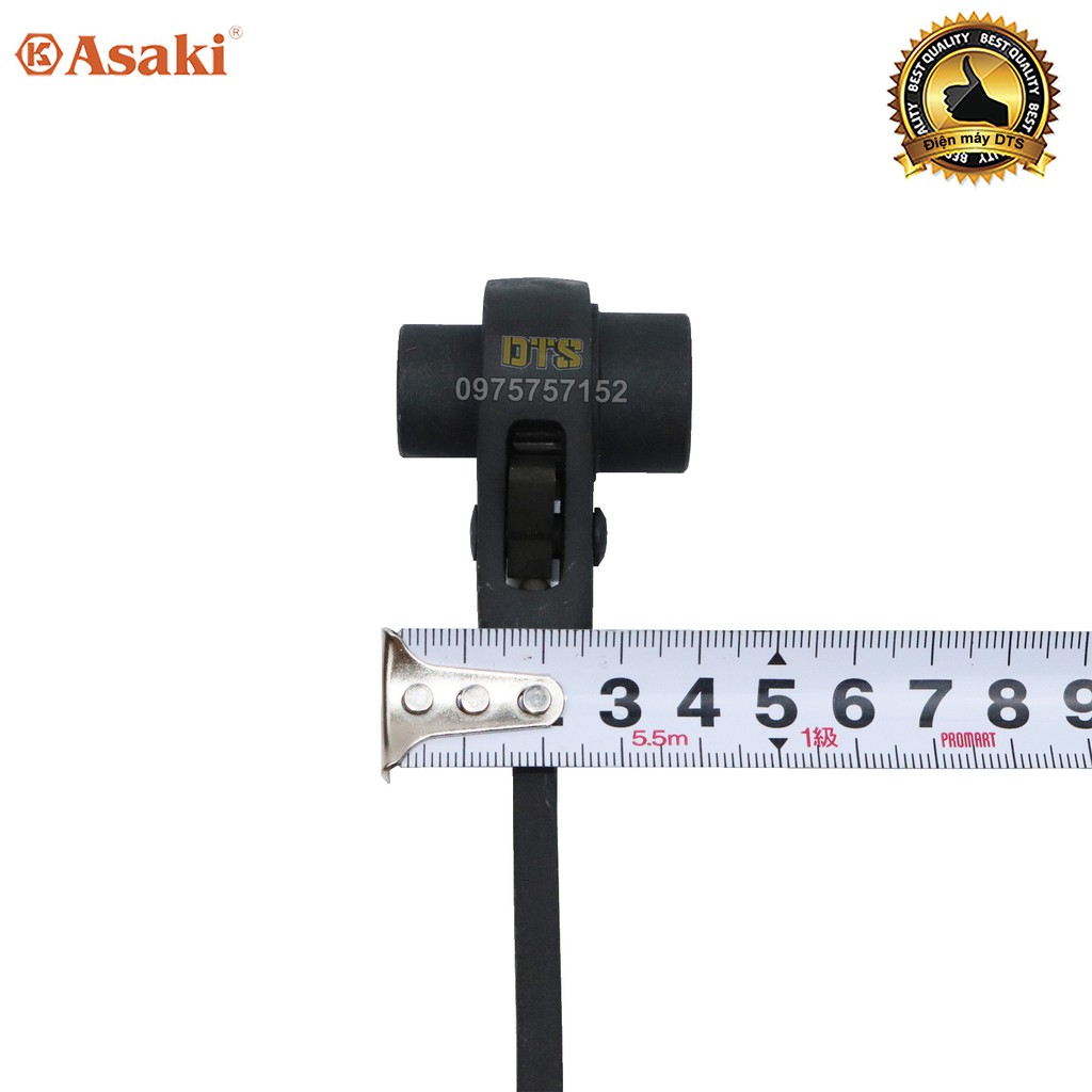 Cờ lê đuôi chuột cao cấp 12-14 mm Asaki AK-6451, cờ lê giàn giáo 2 đầu tự động thép Chrome Vanadium, công tắc đảo chiều