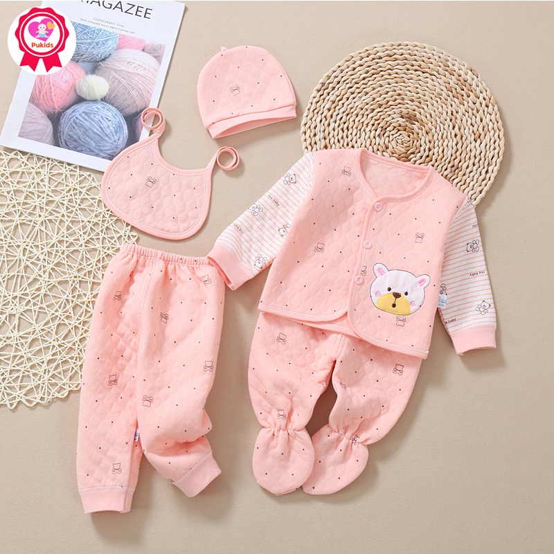 Combo 5 món đồ cho bé sơ sinh 0-3 tháng, hàng Quảng Châu cao cấp _ SET01