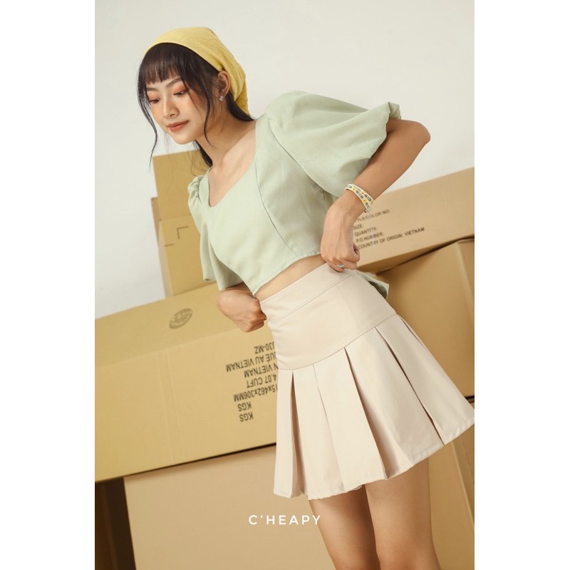 Áo croptop thắt nơ Berty