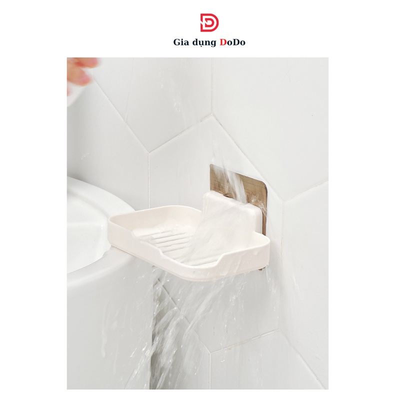 Giá khay nhựa để xà phòng nhà tắm , kệ xà bông dán tường siêu dính