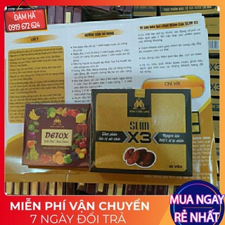 [Ảnh Thật] Giảm cân Đông Y Mộc Linh x3 tặng 1 hộp detox ban đêm