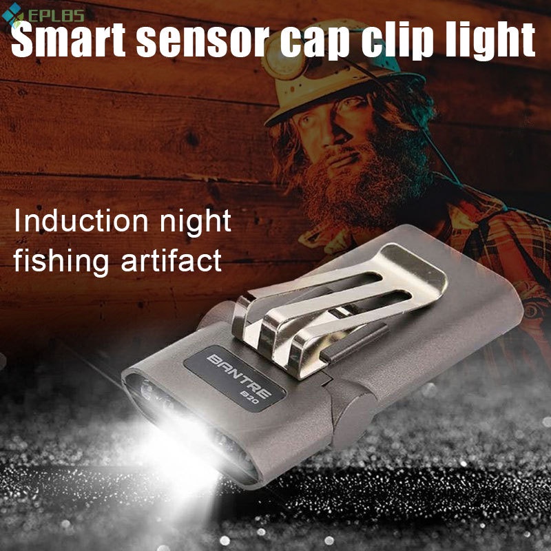 Đèn LED kẹp mũ lưỡi trai có thể xoay tiện lợi mang theo câu cá/ cắm trại