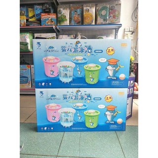 Bể bơi phao thành cao trong suốt size 70x70cm cho trẻ tặng phao cổ và bơm hơi>>