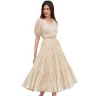 Olv - chân váy creamy midi skirt