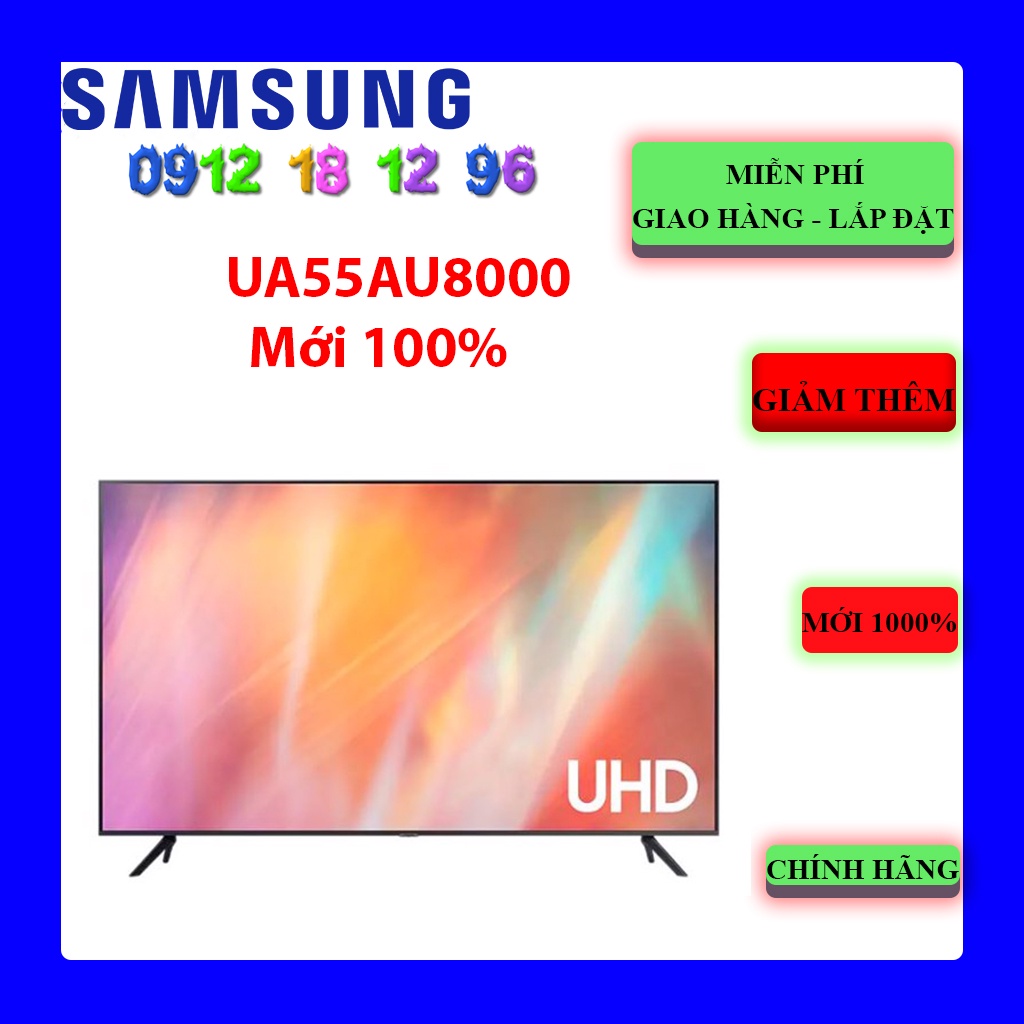 [Mã ELHAMS5 giảm 6% đơn 300K] Smart Tivi Samsung UA55AU8000 4K UHD 55 Inch | SAMSUNG 55AU8000