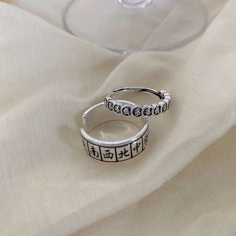 Nhẫn Đeo Tay Mạt Chược Phong Cách Retro Thời Trang 19A1412