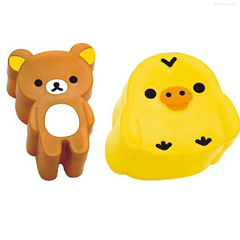1 Cặp Khuôn Làm Cơm Nắm Hình Hoạt Hình 3d Diy Dễ Thương Cho Nhà Bếp