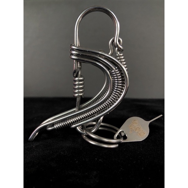 Móc khoá inox hình chim khách