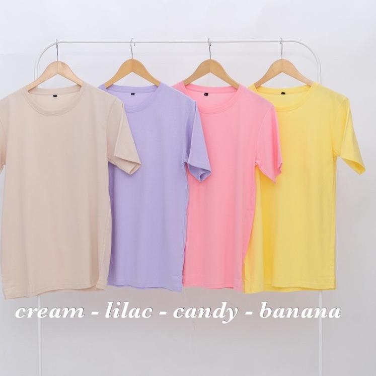 (Art. 730) Áo Thun Màu PASTEL Chải Kỹ Thuật 28S Cao Cấp Phân Phối Đồ Hàng Ngày JKT ABG SIZE ABG S M L XL