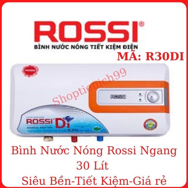 Bình Nóng Lạnh Rossi Ngang R15Di-R20Di-R30Di Tráng Kim Cương Nhân Tạo Siêu Bền Chính Hãng Giá Rẻ Tại Hà Nội.