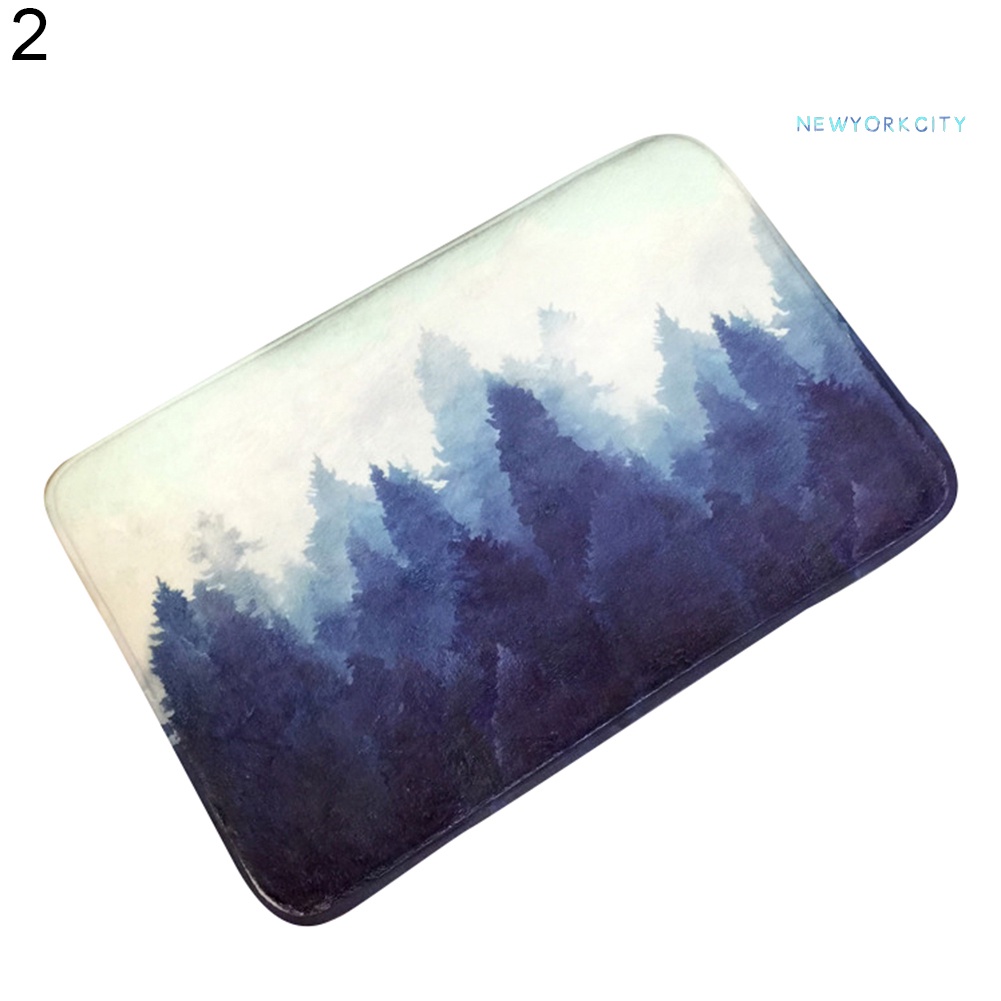 Thảm Chùi Chân Chống Trượt In Họa Tiết Lá Cây 40x60cm