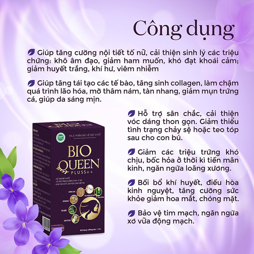 [CHÍNH HÃNG] Tăng cường nội tiết tố nữ, hỗ trợ điều trị khô hạn, lão hóa,tăng kích thước vòng 1, BIOQUEEN PLUSS-WOOGROUP | BigBuy360 - bigbuy360.vn