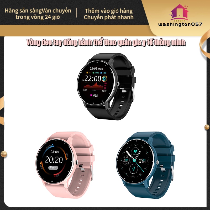 Có thể bán buôn Đồng hồ thông minh đeo tay với dự báo thời tiết nhịp tim và huyết áp cho nam giới phụ nữ Washington057 Hàng giao ngay