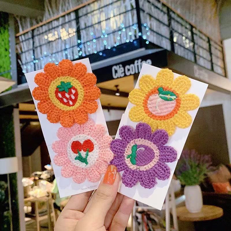 Kẹp Tóc Hình Hoa / Trái Cây Đáng Yêu Cho Bé Gái