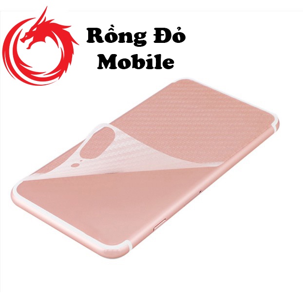 Miếng dán vân carbon lưng 6/6S/7/8 Plus X/XS/XR/XSMax 11/11 Pro Max 12/12 Pro Max - Rồng Đỏ Mobile