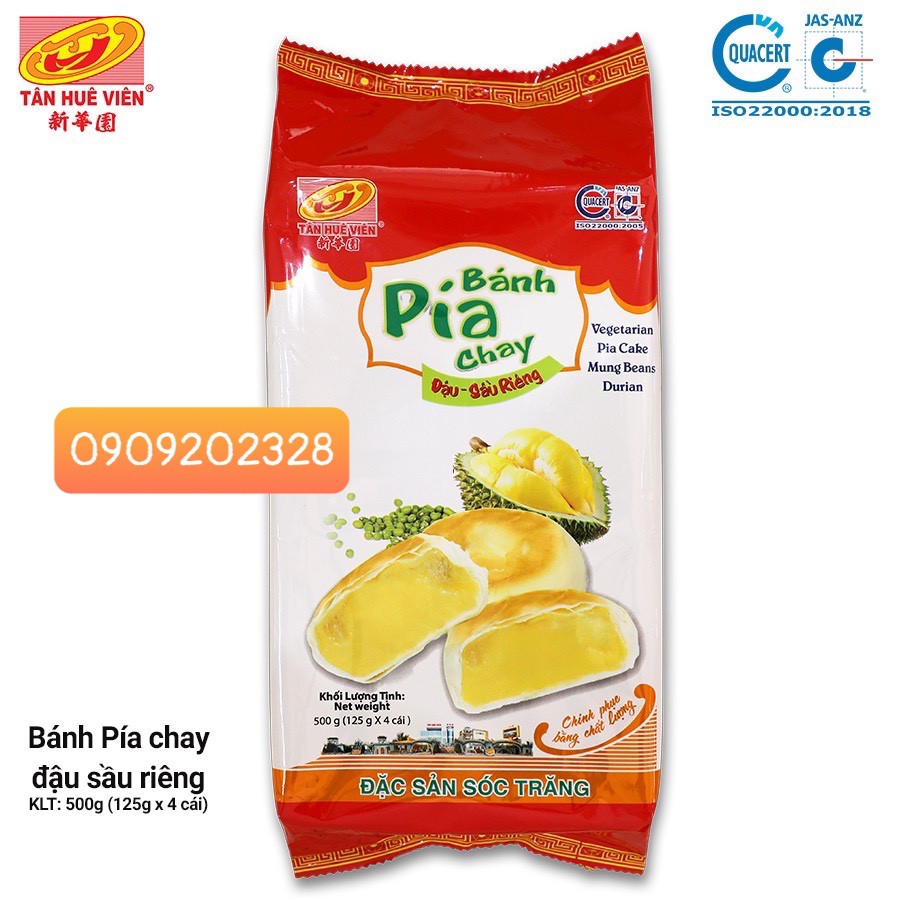 Bánh Pía Đậu Sầu Riêng Chay Tân Huê Viên 500g