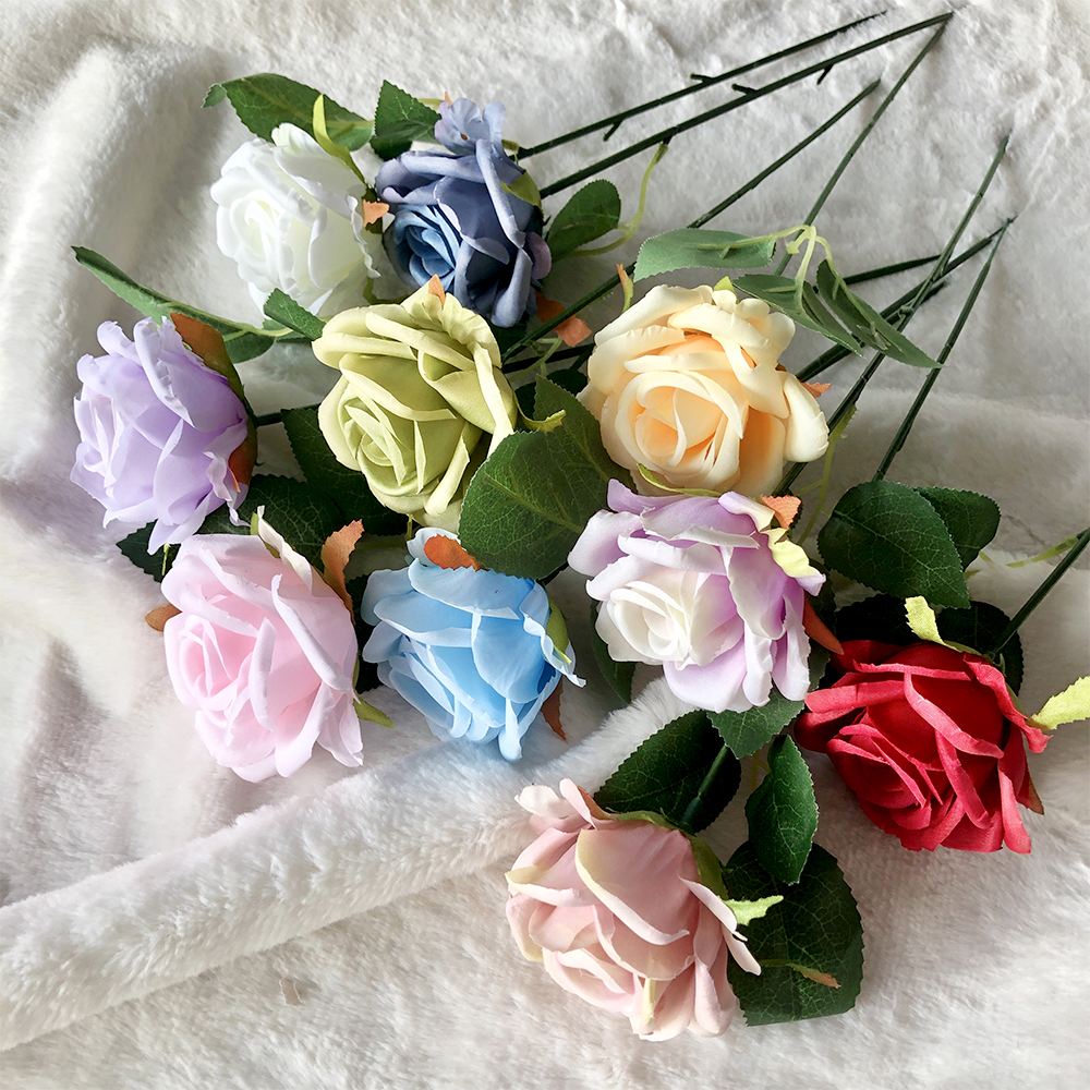 6cm Silk Rose Artificial Rose Bouquet Flower Flannel Flowers Home Wedding Decoration Gift