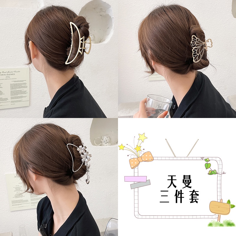 Kẹp tóc kim loại đính ngọc trai nhân tạo thời trang