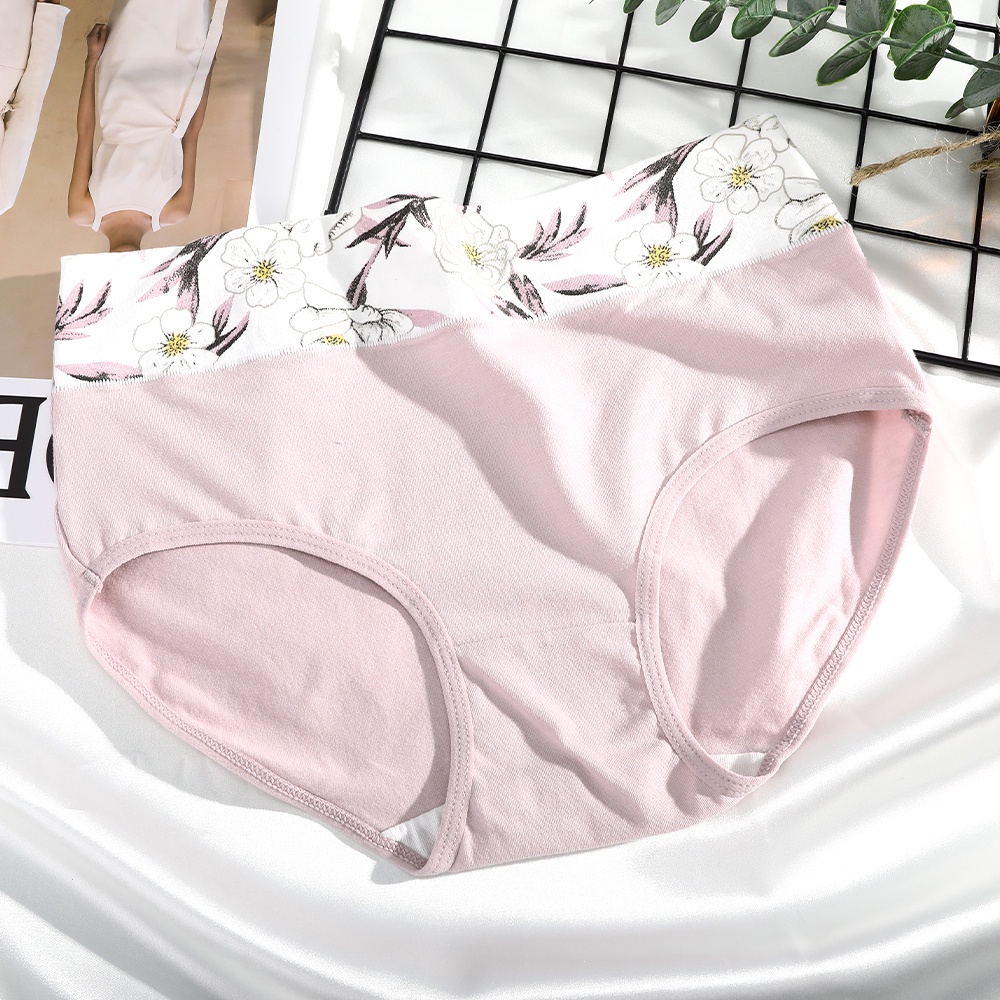 Quần Lót Levao Vải Cotton Lưng Cao In Họa Tiết Dành Cho Nữ