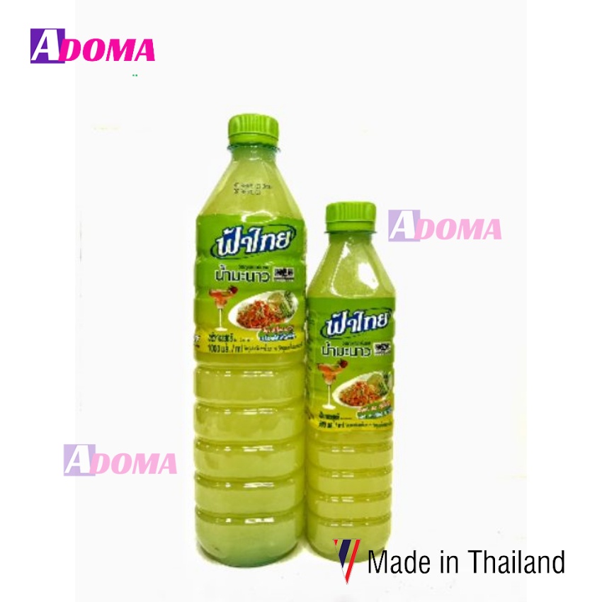 Nước cốt chanh Thương hiệu Fa Thai Thái Lan dùng pha chế và làm somtum - น้ำมะนาว ตราฟ้าไทย 1000 ml. ขวด