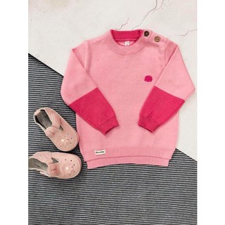 Áo len sợi cotton cài vai momma