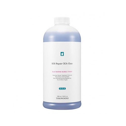 (Tặng bình tạo bọt) Nước Hoa Hồng Phục Hồi làm dịu da Tosowoong SOS Repair CICA Clinic Blue Marine Bubble Toner 1000ml