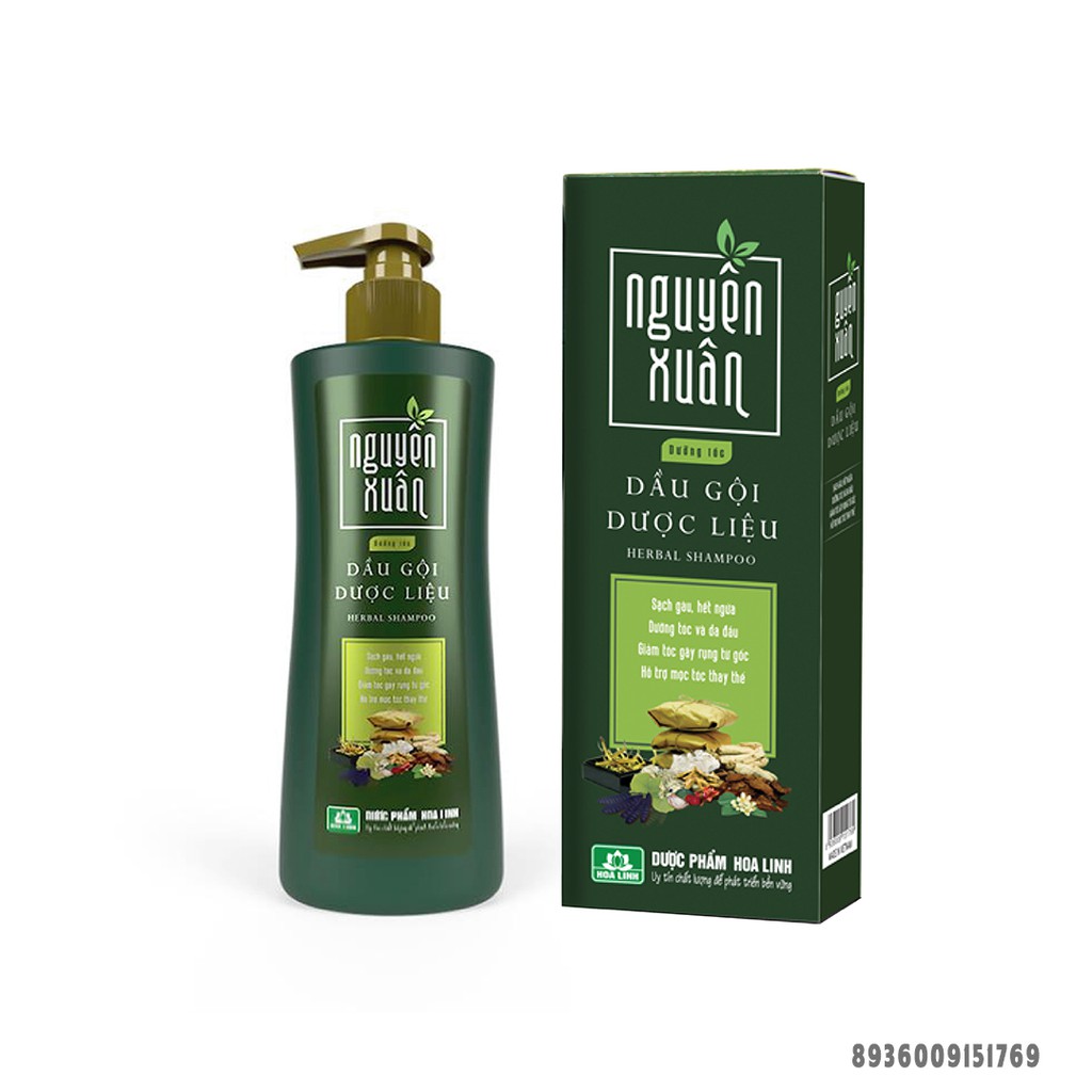 DẦU GỘI DƯỢC LIỆU NGUYÊN XUÂN xanh lá 250ml - dầu gội dưỡng tóc ,phục hồi hư tổn, cho mái tóc dày,mềm mại, suôn mượt...