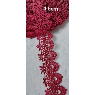 Ren chỉ màu đỏ đô,size 4.5cm.(1 mét 3/9k)