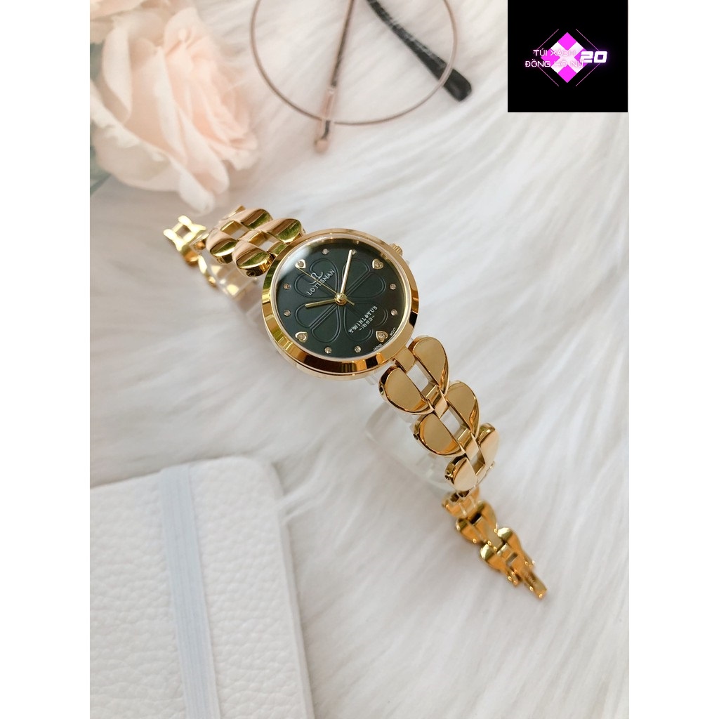 (Sẵn 4 màu ) Đồng hồ nữ lotusman LT14A stainless steel sapphire crystal case 26mm. 3atm