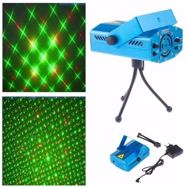 [FREESHIP] Đèn Laser Mini sân khấu, vũ trường, trang trí phòng Karaoke cảm biến theo nhạc SN09