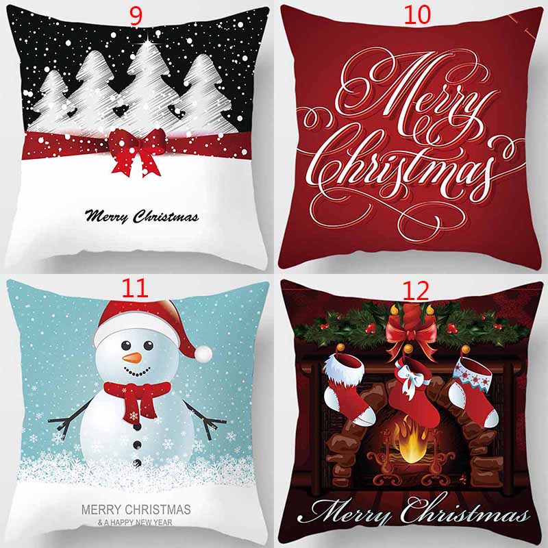 Vỏ gối 45x45cm in hình hai mặt chủ đề Giáng sinh | BigBuy360 - bigbuy360.vn