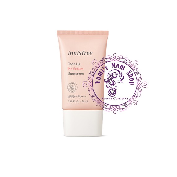 Mẫu 2020 Kem chống nắng Innisfree tone up no sebum sun cream SPF50